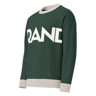 Relaxed fit Pine knitted crew neck sweater